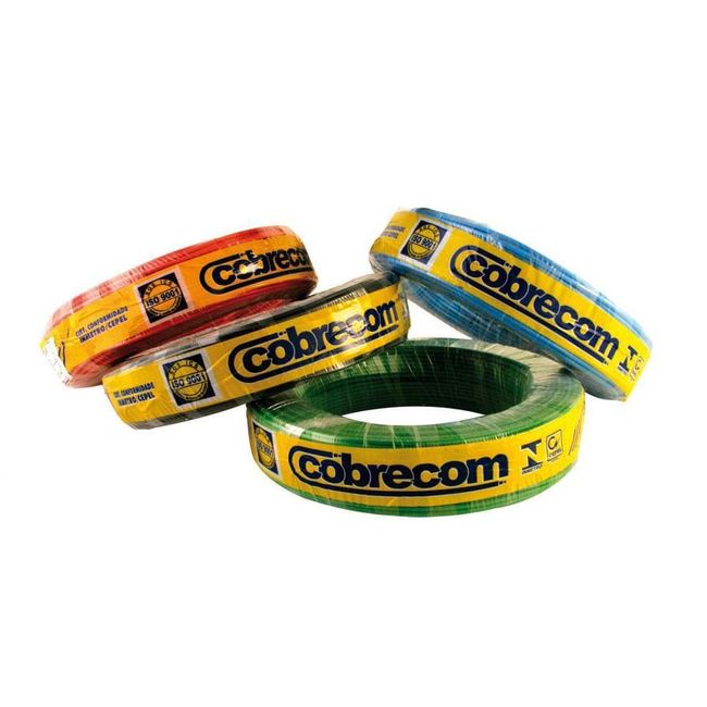 Cabo Flexível Antichamas 750V 6,0mm² Vermelho 50m Cobrecom