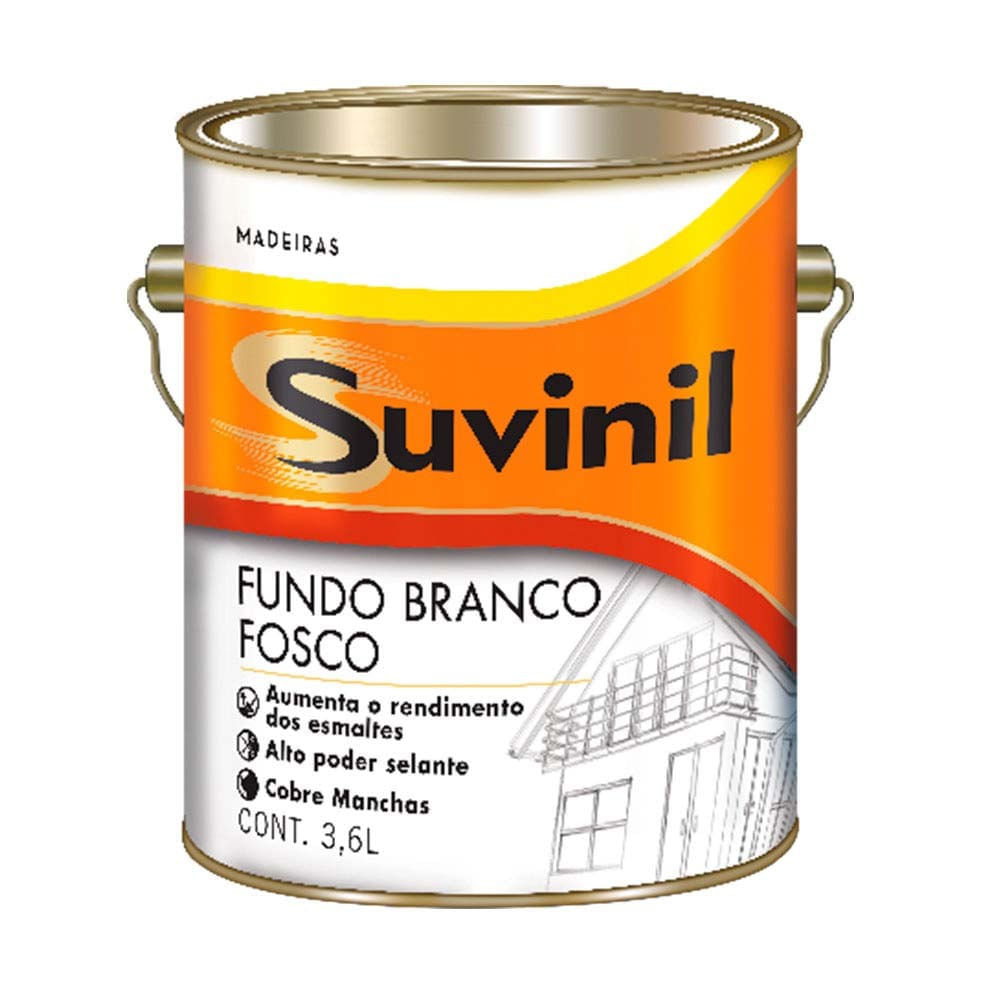 Fundo Preparador para Madeira Branco Fosco 3,6l Suvinil