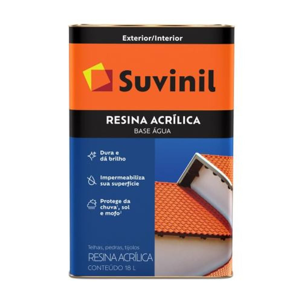 Resina Impermeabilizante Telhas Tijolos e Pedras Incolor 18l Suvinil