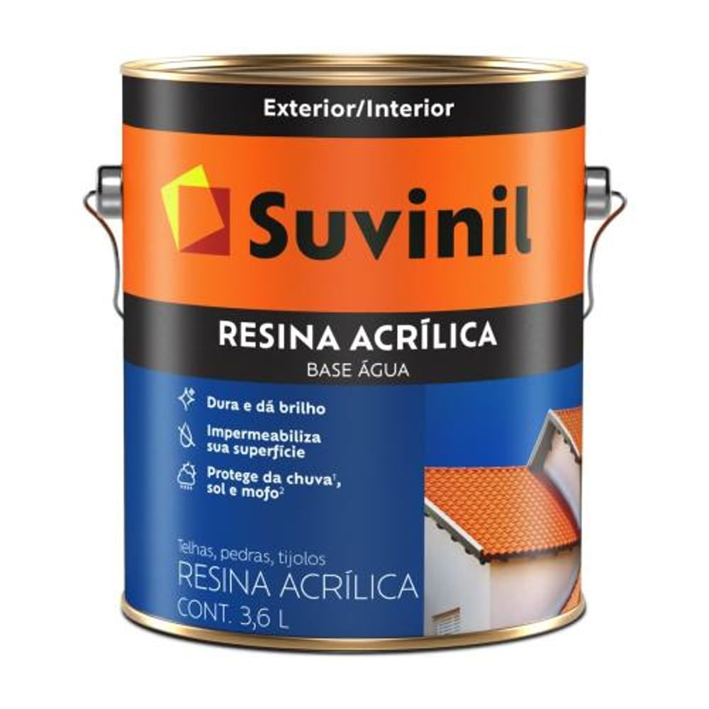Resina Suvinil Acrílica Base Água Cinza 3,6L