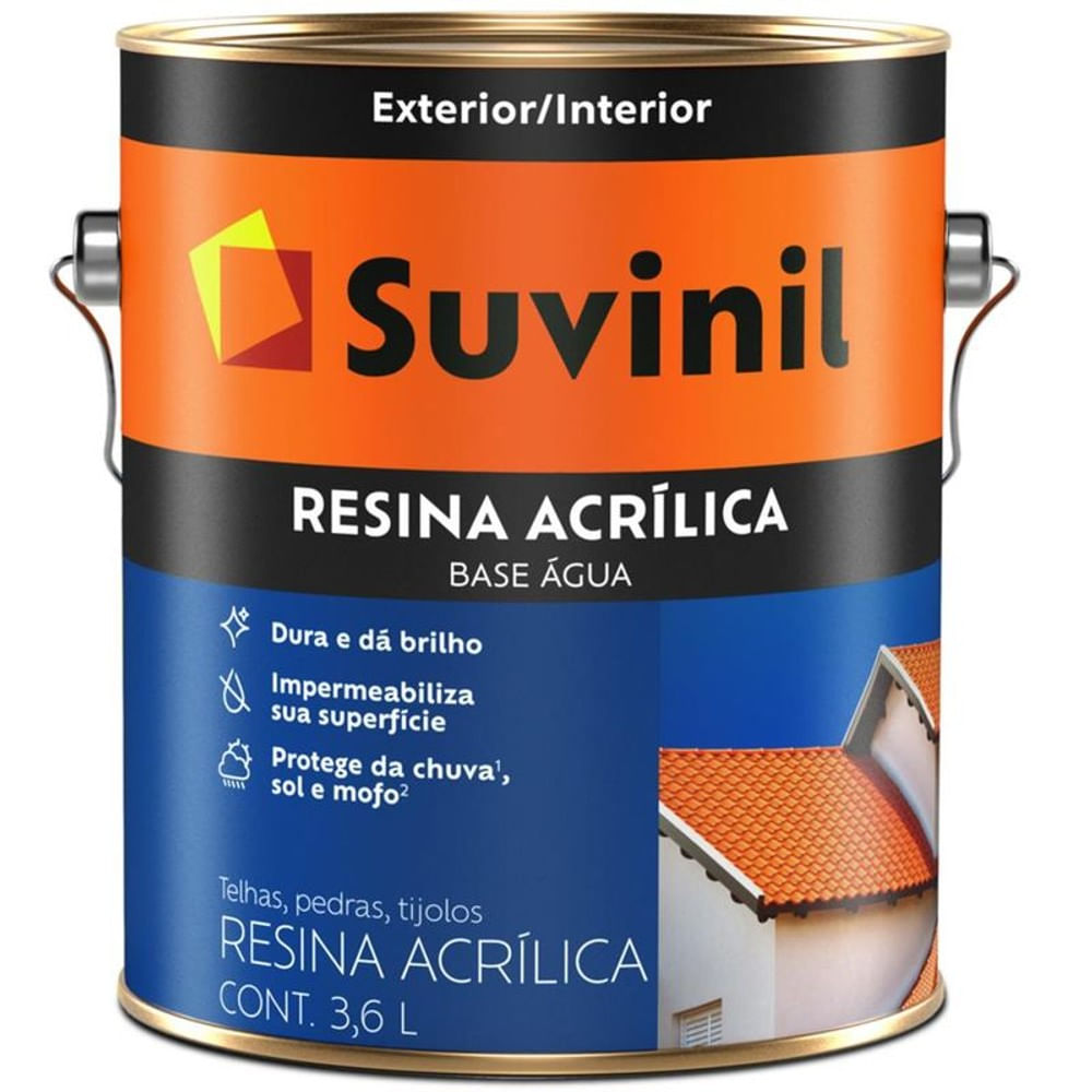 Resina Impermeabilizante Telhas Tijolos e Pedras Cerâmica 3,6l Suvinil