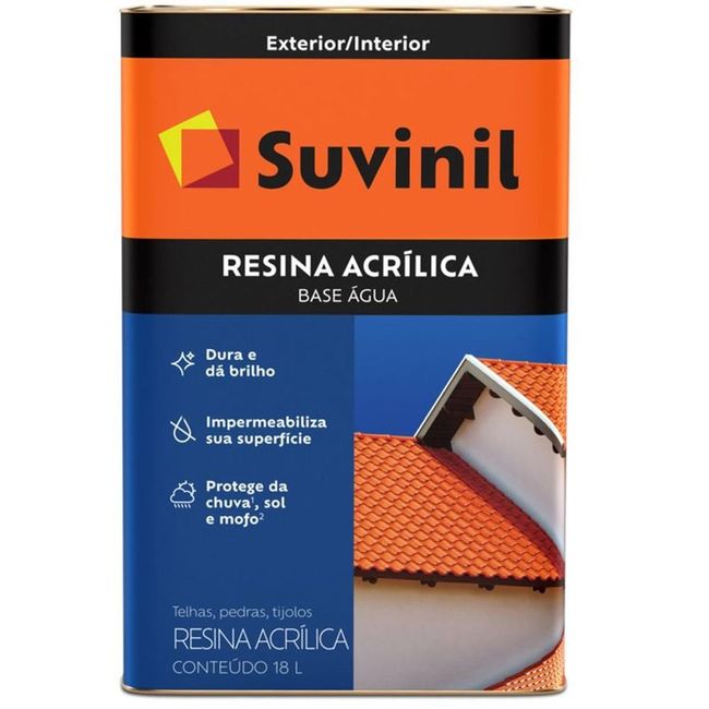 Resina Impermeabilizante Telhas Tijolos e Pedras Marfim 18l Suvinil