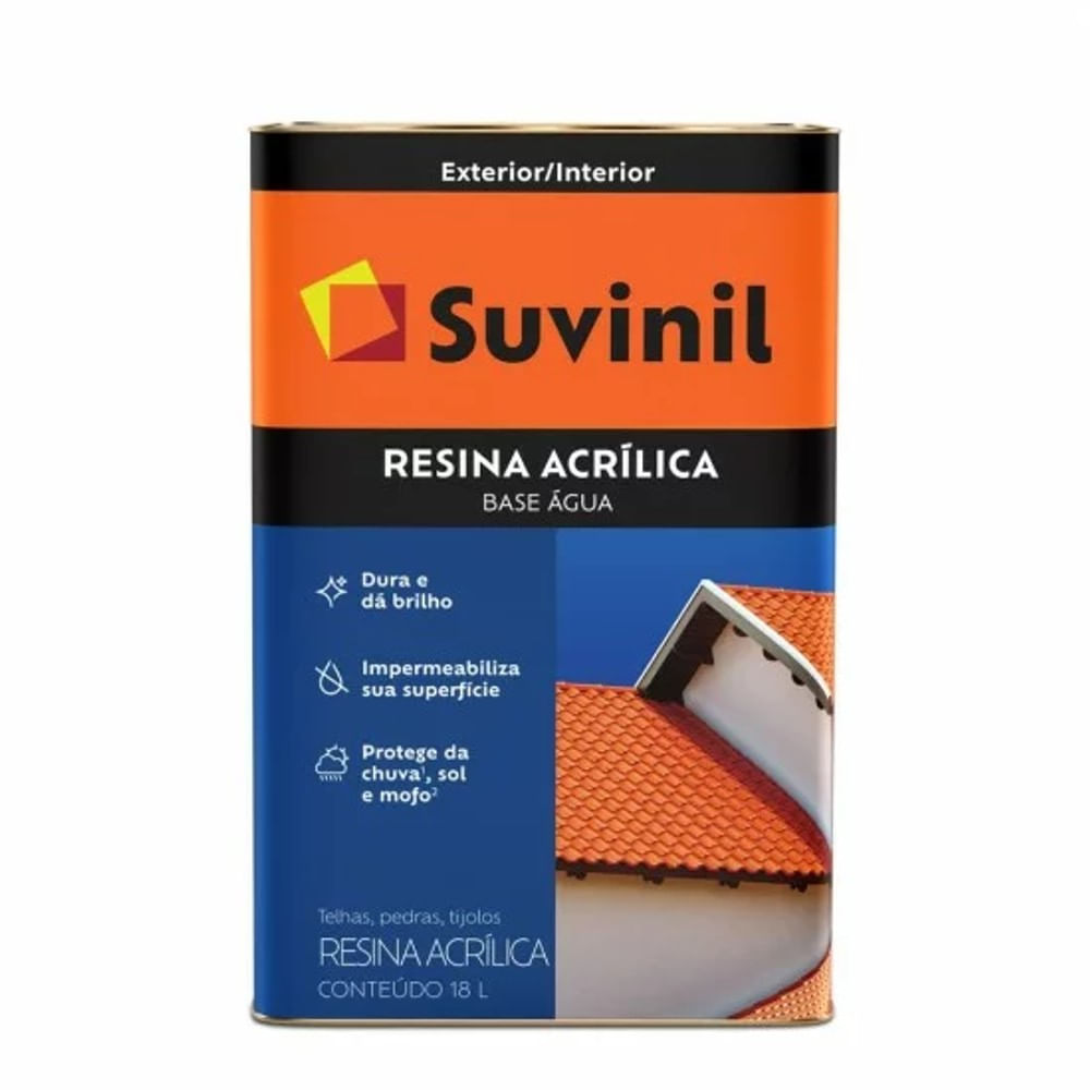 Resina Suvinil Acrílica Base Água Cinza 18 Litros