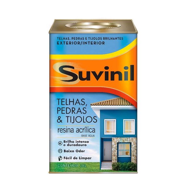 Resina Impermeabilizante Telhas Tijolos e Pedras Cinza 18l Suvinil