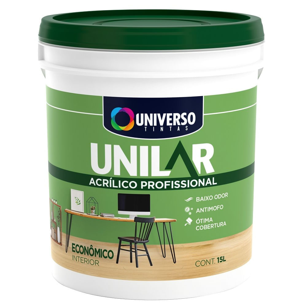 Tinta Acrílica Unilar Econômica Branco Neve 15 Litros Universo