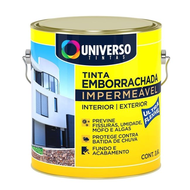Tinta Emborrachada Externa Branco Fosco 3,6l Universo Tintas