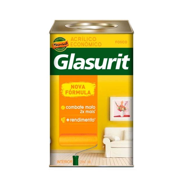 Tinta Acrílica Econômica Glasu! Muda Fácil Interior Branco Gelo Fosco 18l Suvinil