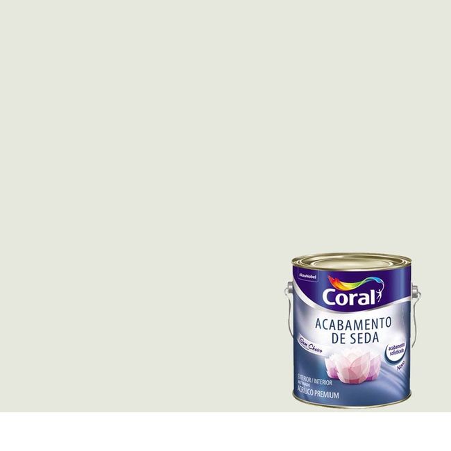 Tinta Acrílica Premium Decora Seda Interior e Exterior Branco Gelo Acetinado 3,6l Coral