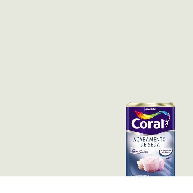 Tinta Acrílica Premium Decora Seda Interior e Exterior Branco Gelo Acetinado 18l Coral