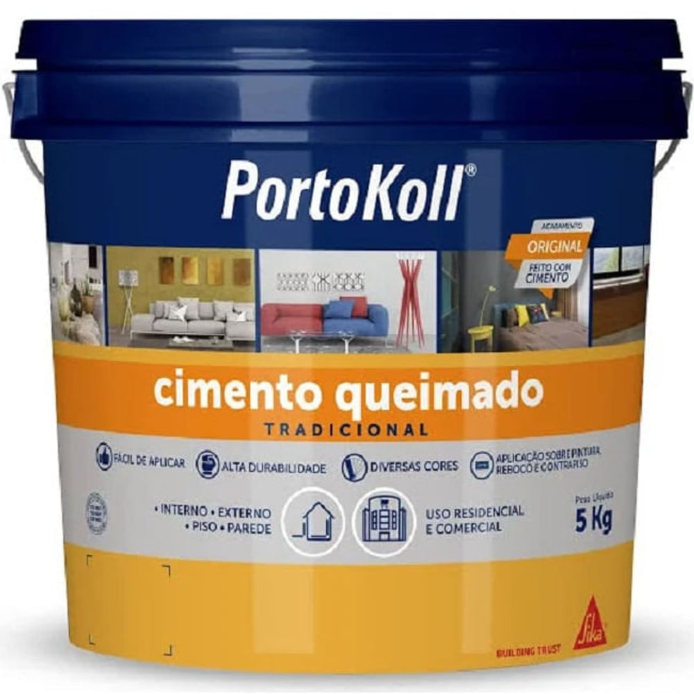 Cimento Queimado Carbono 5kg Portokoll