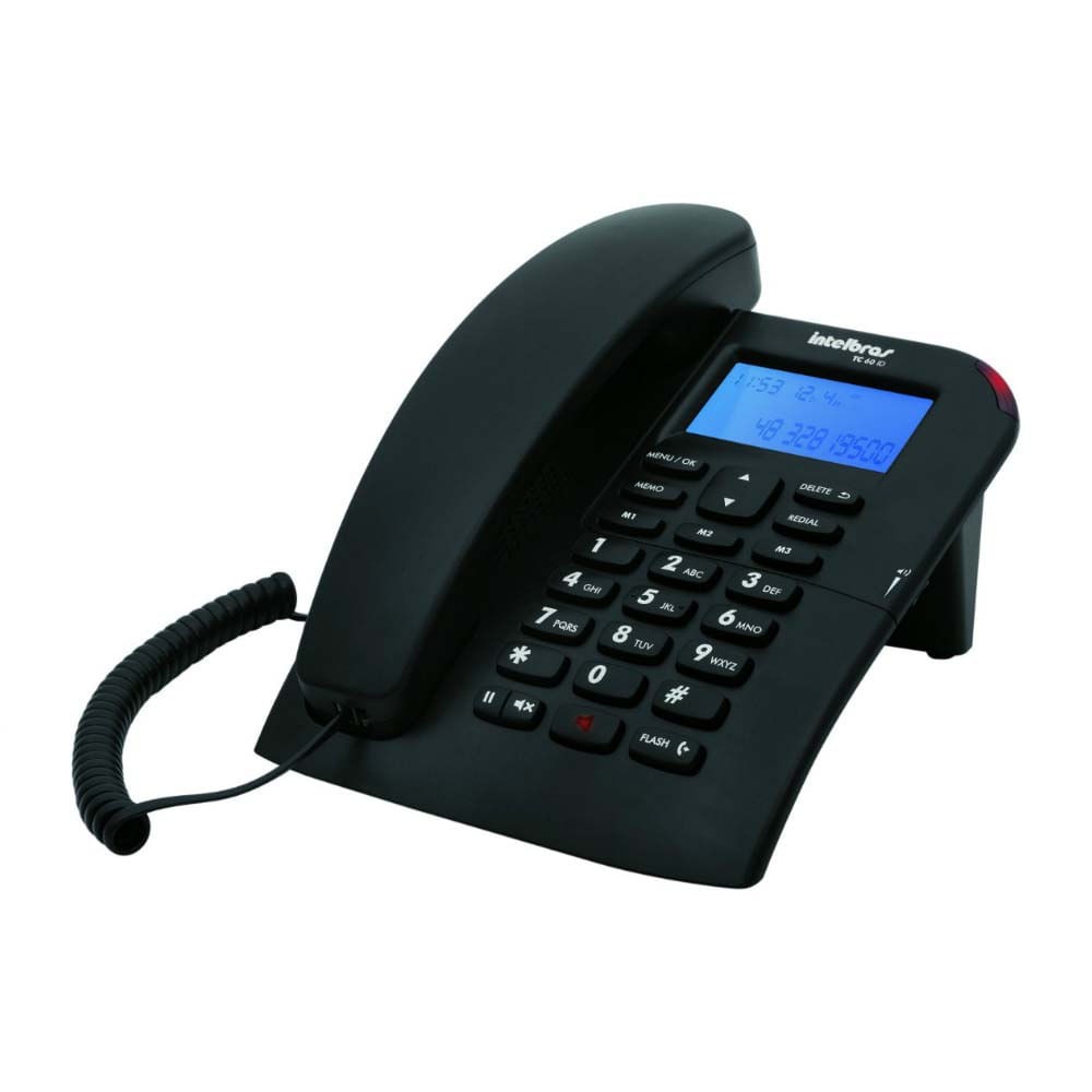 Telefone com Fio TC60 ID Preto Intelbras