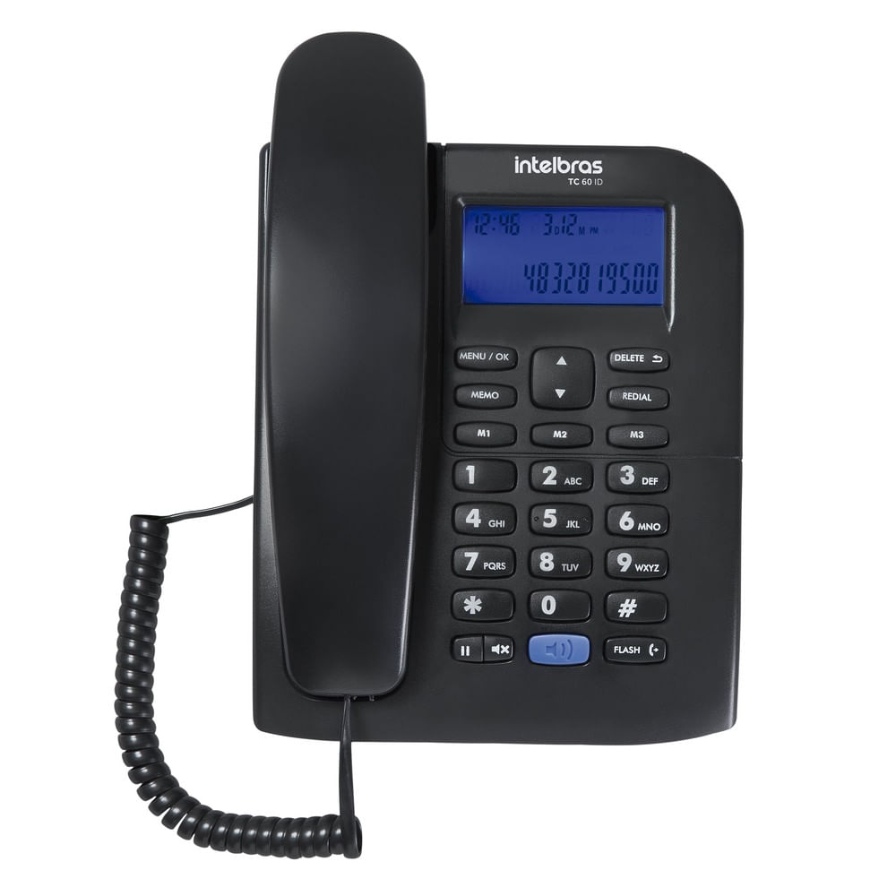 Telefone com Fio TC60 ID Preto Intelbras