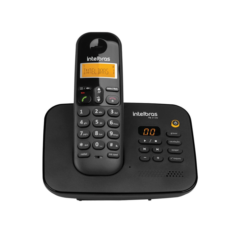 Telefone Sem Fio Digital TS 3130 Preto Intelbras