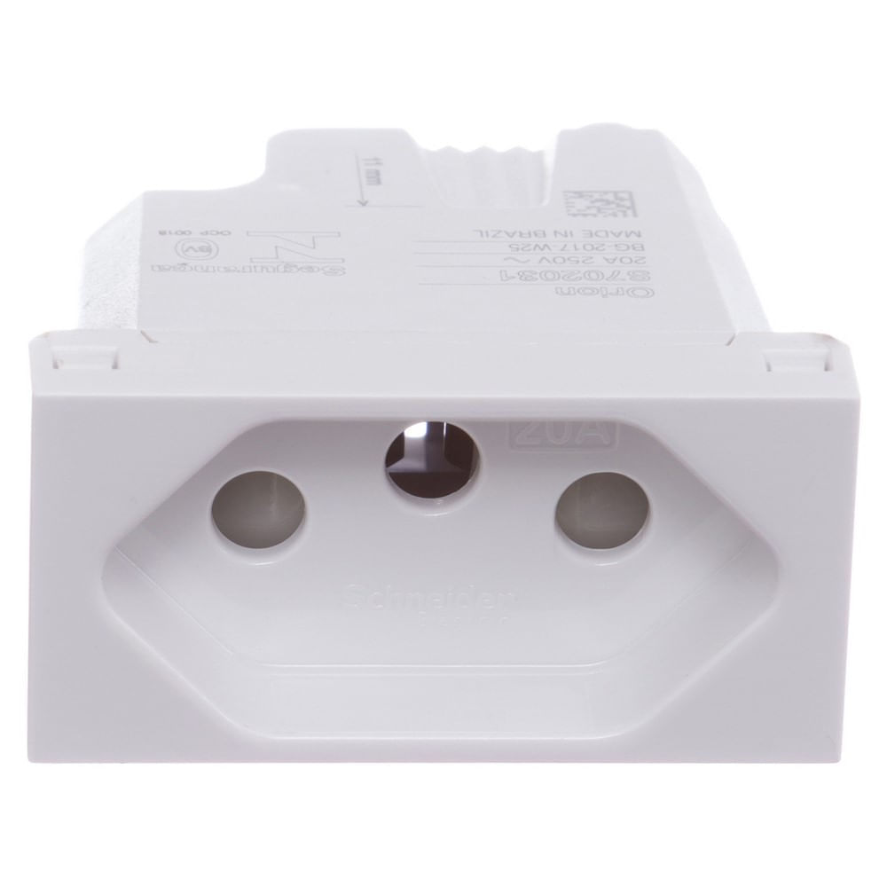 Módulo Tomada Branco 2p T 20a 250v 1m Branco Orion Schneider
