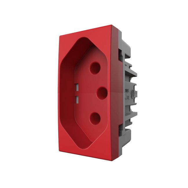 Módulo Tomada 2pt 20a Pró Vermelho Alumbra