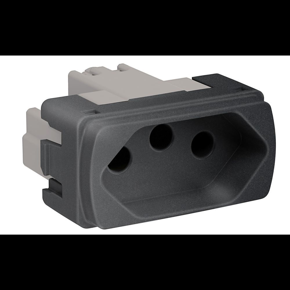 Módulo Tomada 2p T 20a 250v Grafite Miluz Schneider