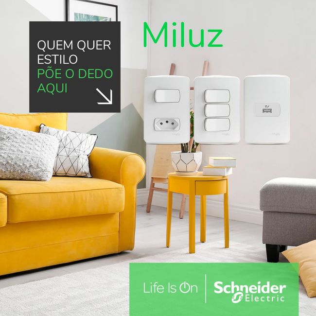 Placa 4x2 2 Postos Com Suporte Branco Miluz Schneider