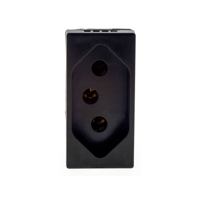 Módulo Tomada 2pt 20A/250V 4,8mm Preto Acetinado 615060pt Pial Plus Legrand