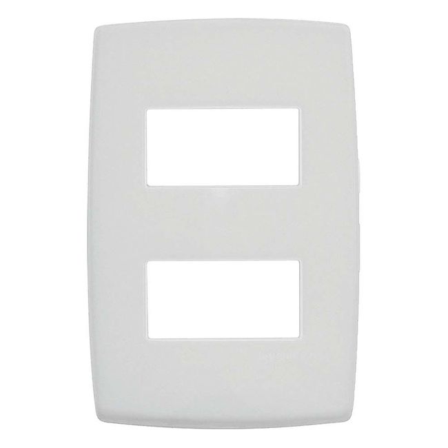 Placa 2 Postos 4x2 Branco Protegido Contra Amarelamento 618506 Pial Plus Legrand