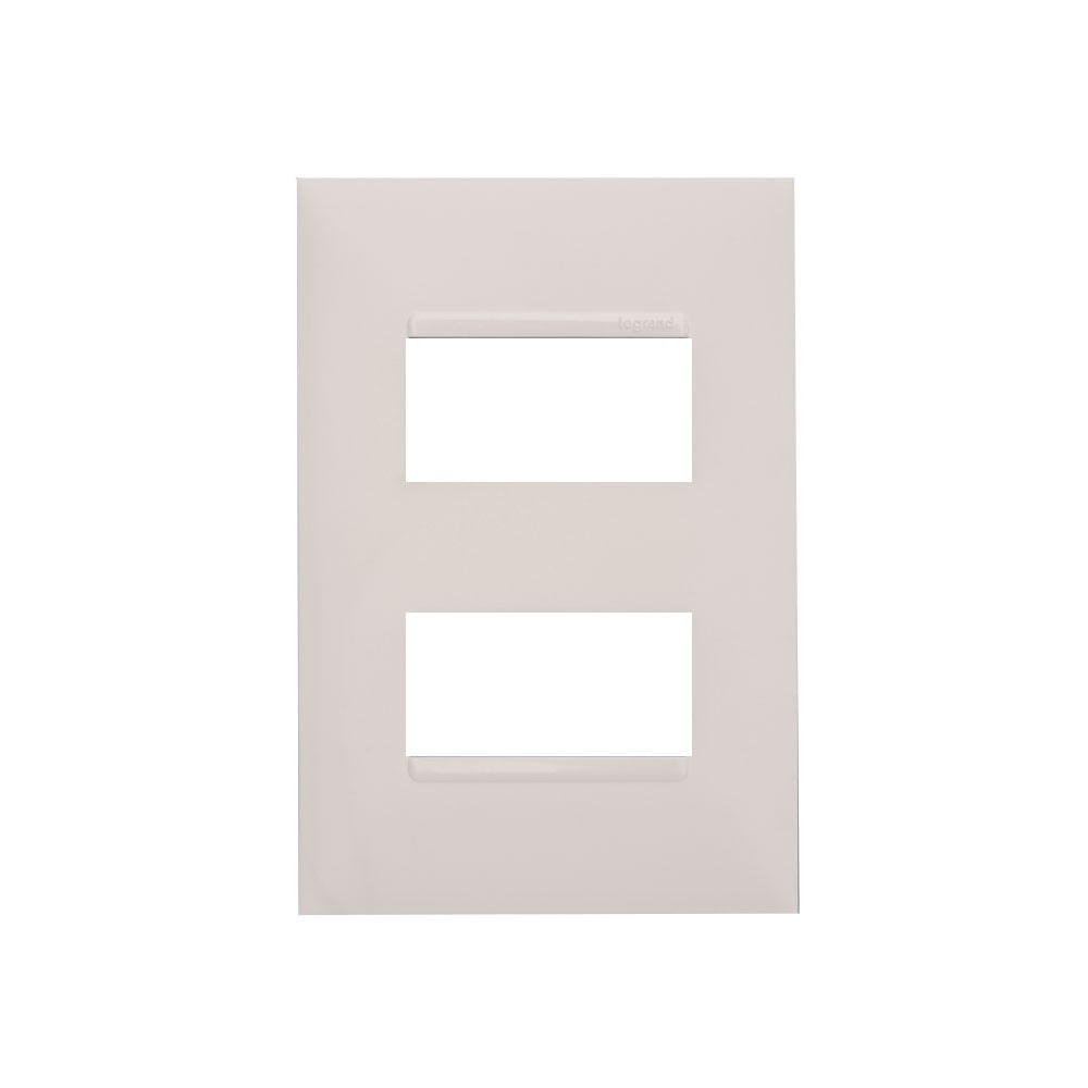 Placa 2 Postos 4x2 Branco Acetinado Protegido Contra Amarelamento 618506bc Pial Plus Legrand