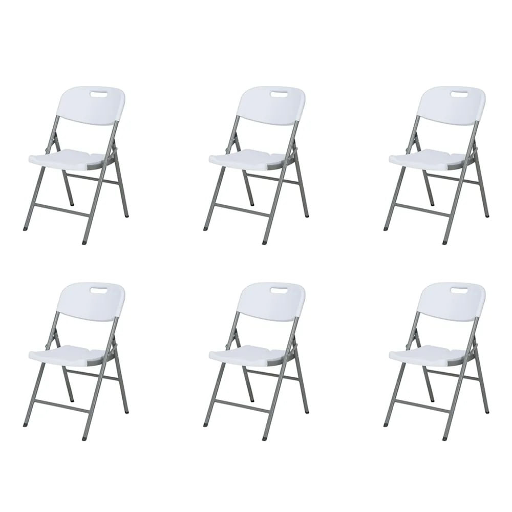 Kit 6 Cadeiras de Jardim Dobrável em Aço Coisas E Coisinhas