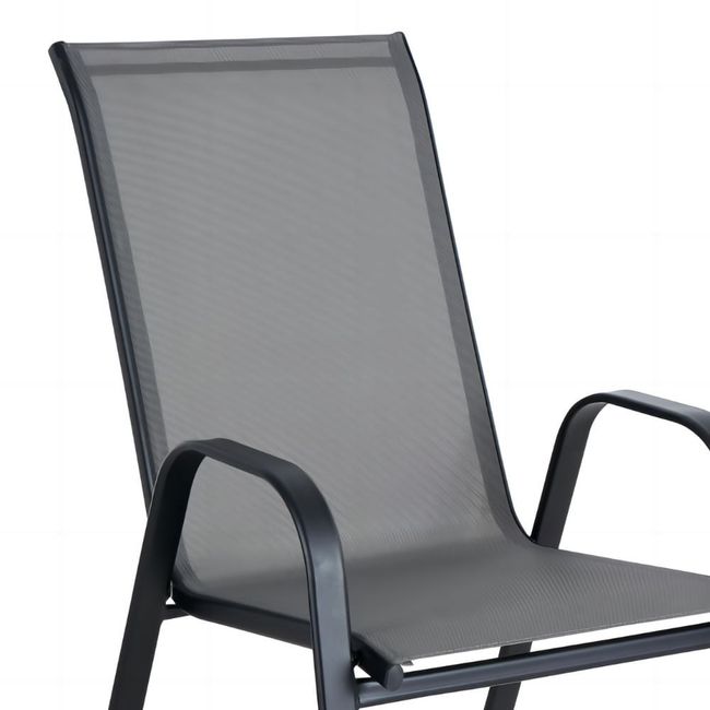 Cadeira de Jardim e Área Externa Tiradentes Em Aço Cinza Coisas e Coisinhas