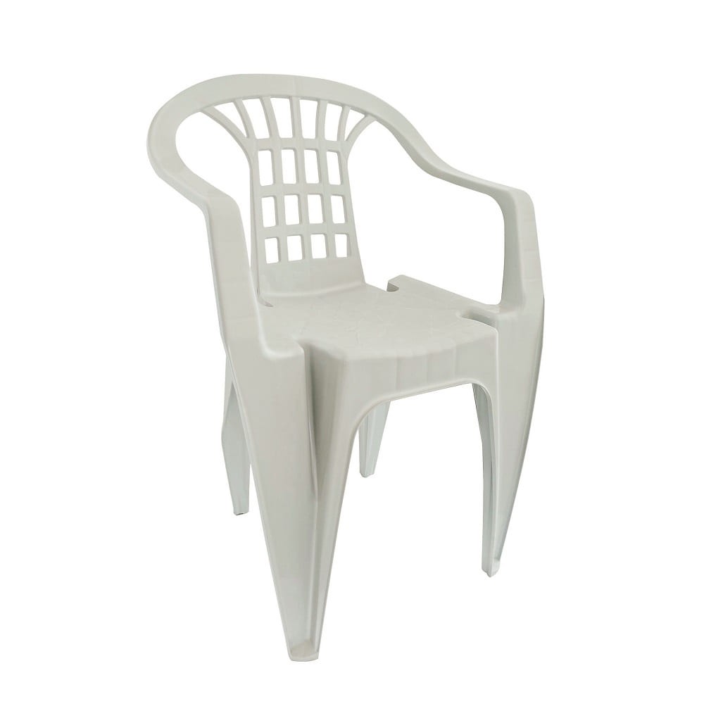 Kit 4 Cadeiras Poltrona Plásticas Vila Boa Vista Brancas Antares