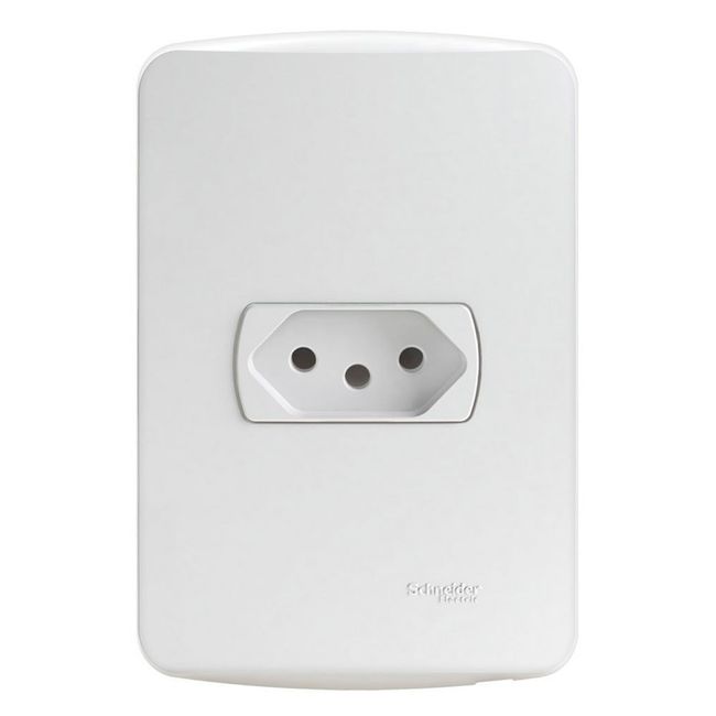 Conjunto Tomada 2p T 20a 250v Branco Miluz Schneider