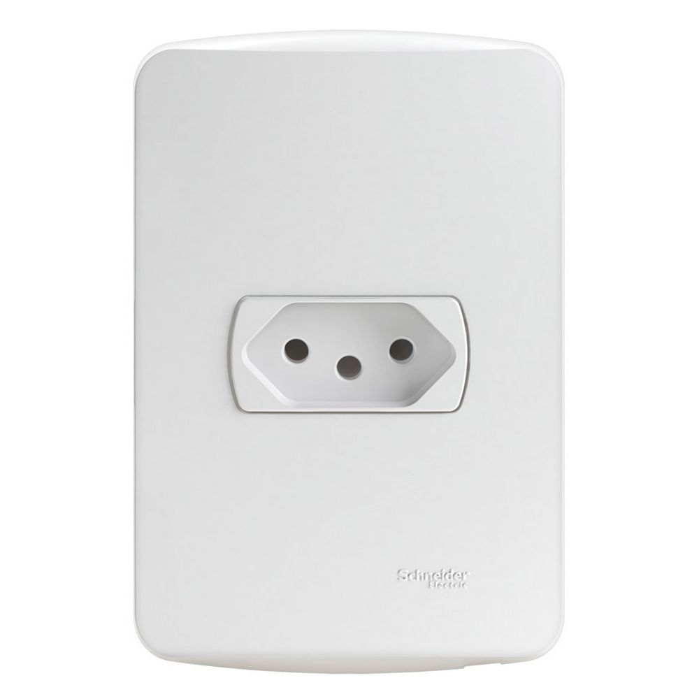 Conjunto Tomada 2p T 20a 250v Branco Miluz Schneider