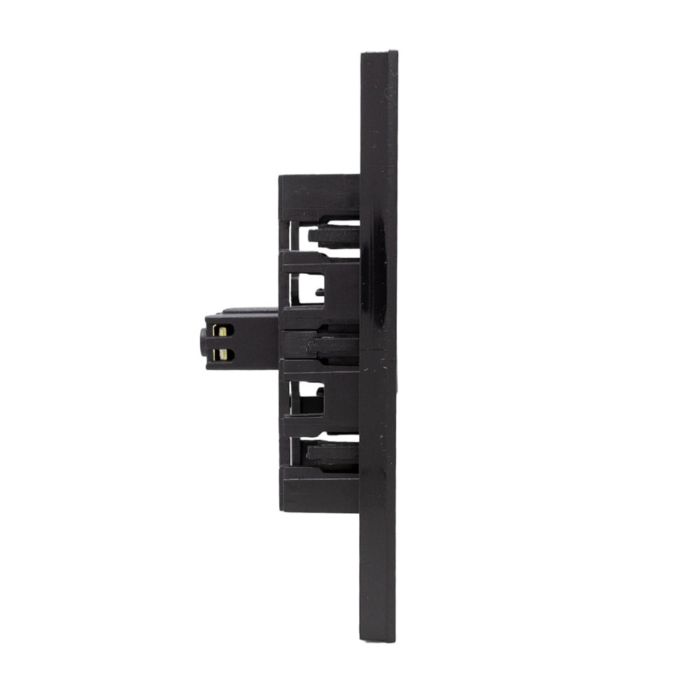 Conjunto 4X2 1 Tomada 2P T 10A Preto Fosco Ekron Dicompel