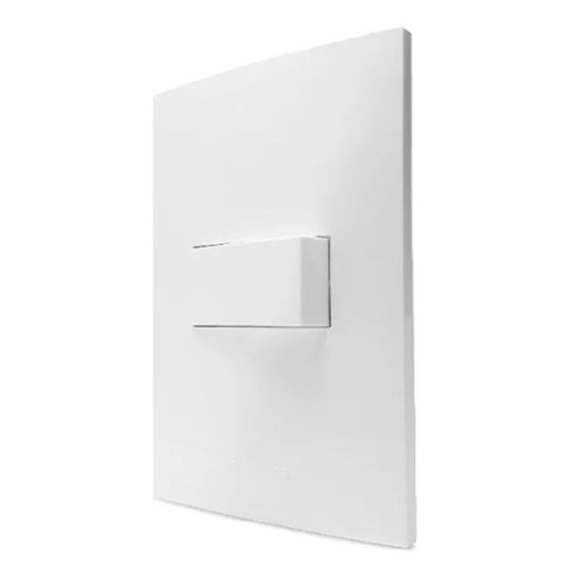 Conjunto Interruptor Simples com Placa 4x2 Branca Inova Pro Alumbra