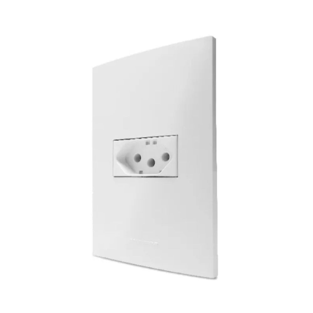 Conjunto Tomada 10A com Placa 4x2 Branca Inova Pro Alumbra