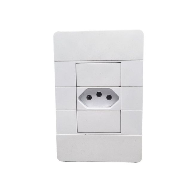 Conjunto 4X2 1 Tomada 10A Branco Rivez Dicompel