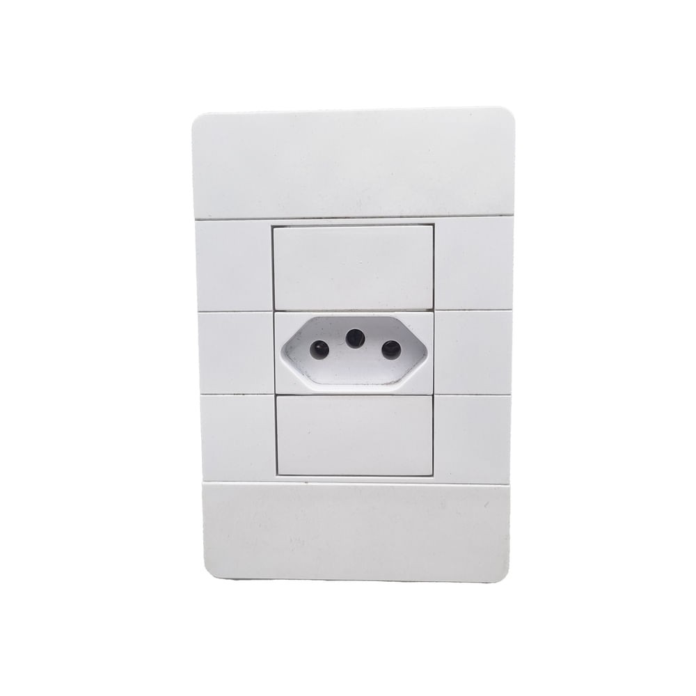 Conjunto 4X2 1 Tomada 10A Branco Ritz Dicompel