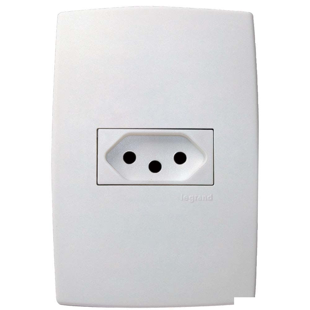 Conjunto De Tomada 2pt 20A/250V 4x2 Horizontal Branco 615081 Pial Plus Legrand