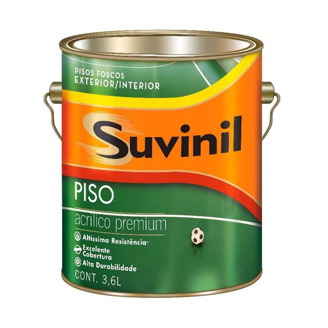 Tinta para Piso Preto Fosco 3,6l Suvinil