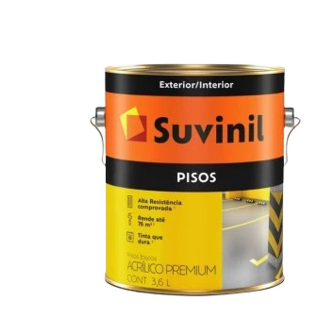 Tinta para Piso Cinza Escuro Fosco 3,6l Suvinil