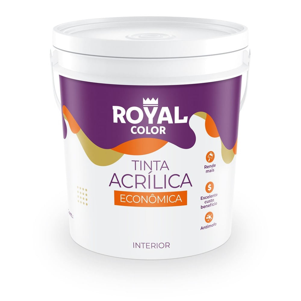 Tinta Acrílica Interior Branco Fosco 16l Royal Color