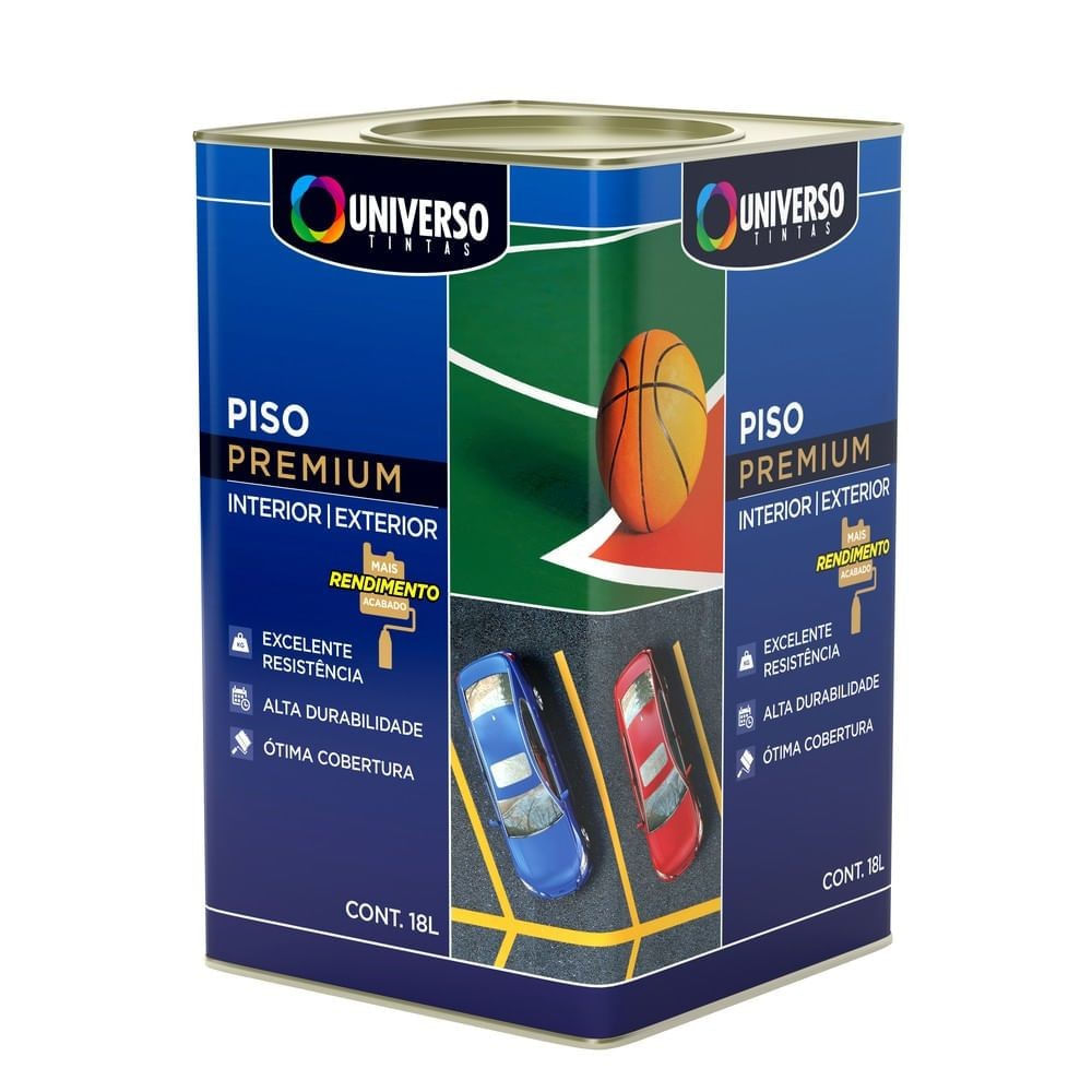 Tinta para Piso Acrílica Premium Fosca Vermelha 18 Litros Universo