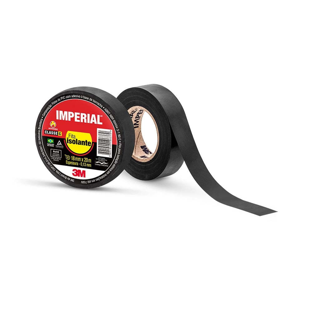 Fita Isolante 18mmx20m preta 3M™  Imperial®