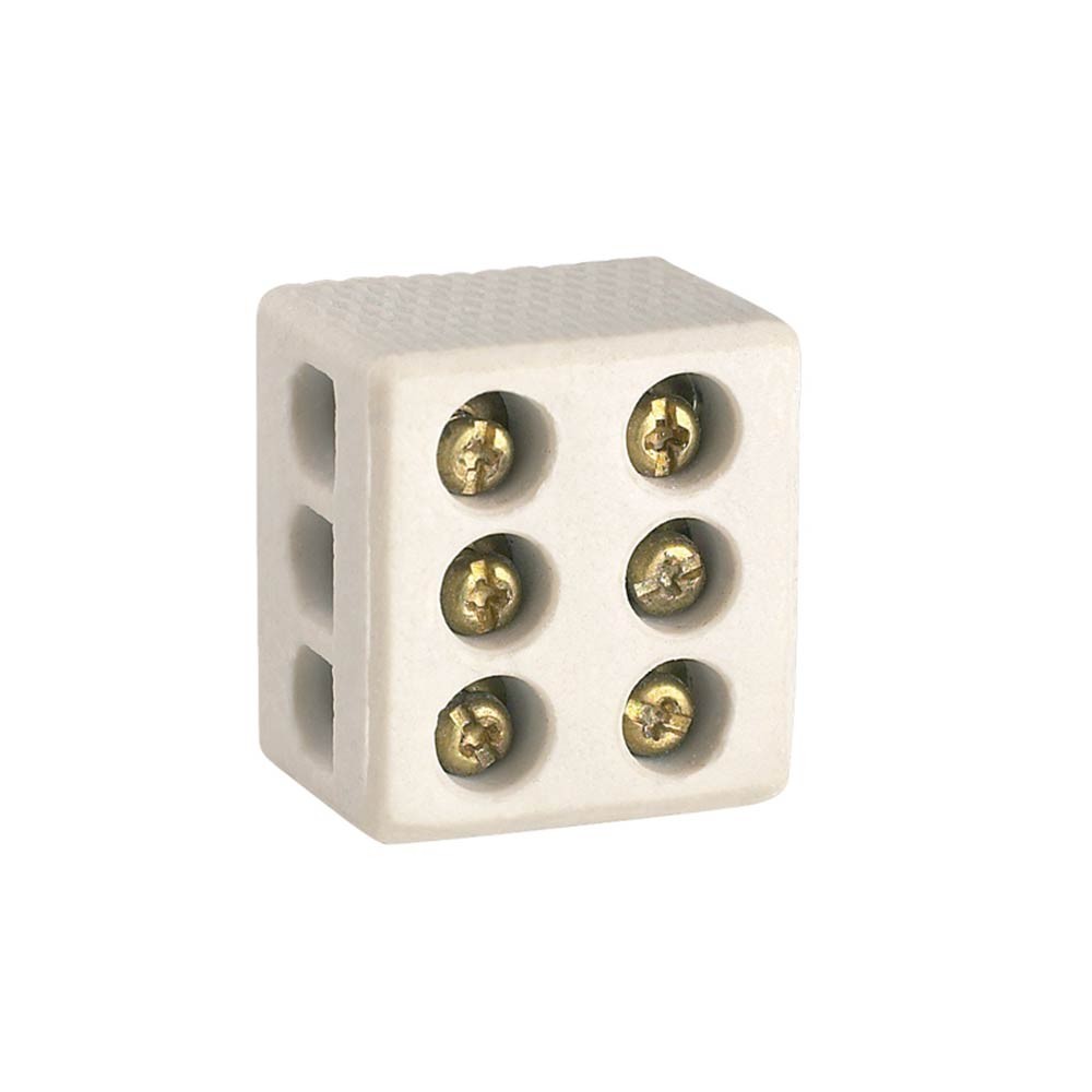 Conector Tripolar 10mm² Contato Usinado 50A/250V Branco 1422fp Lorenzetti