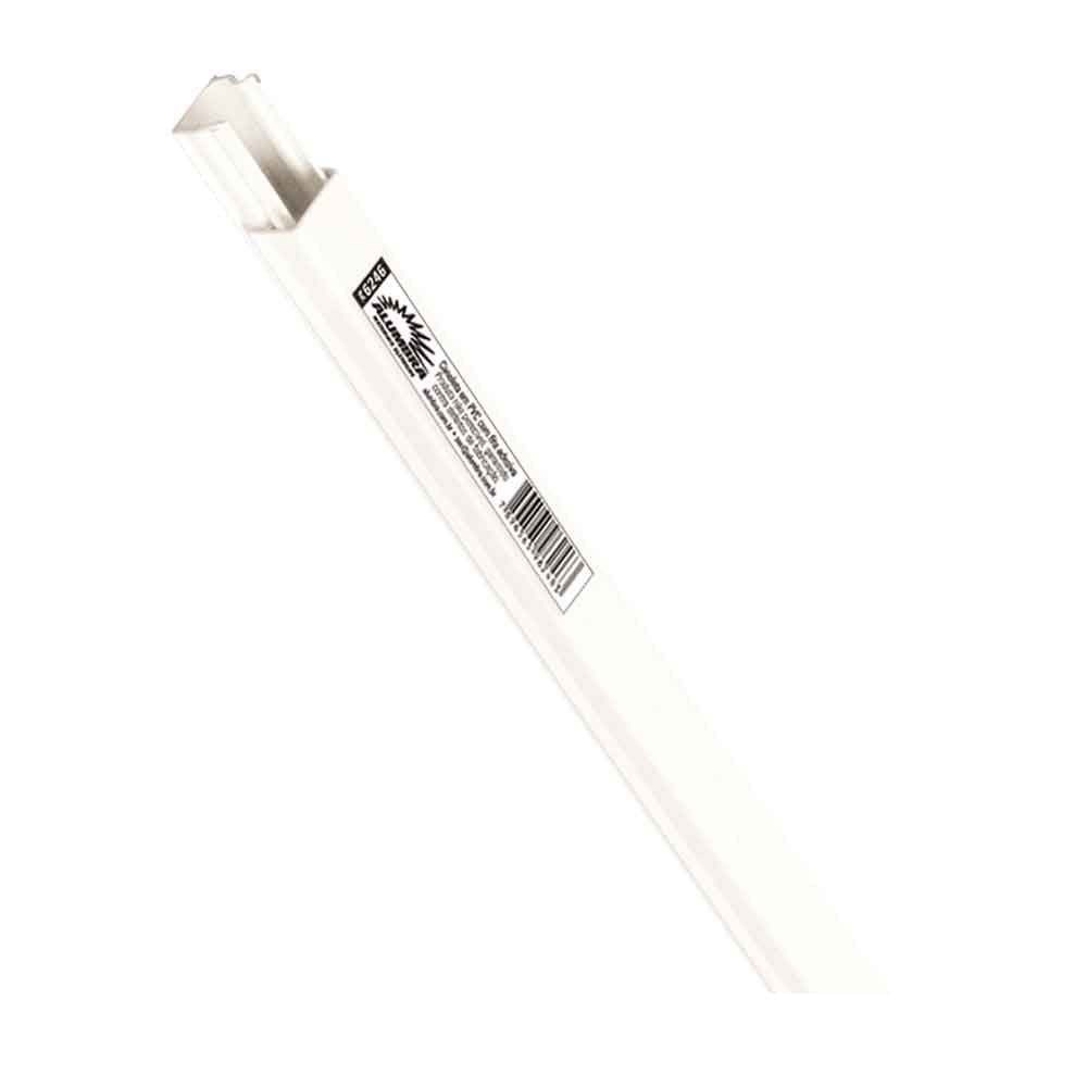 Canaleta Em PVC Com Fita Adesiva Fácil 10x10x2000 Branco Alumbra