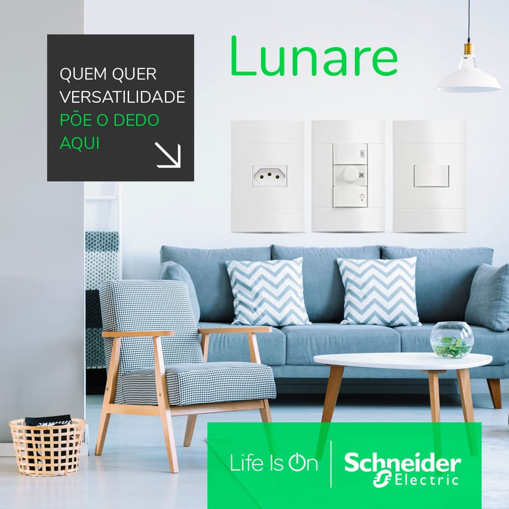 Suporte 4x2 para 3 Módulos Branco Lunare Schneider