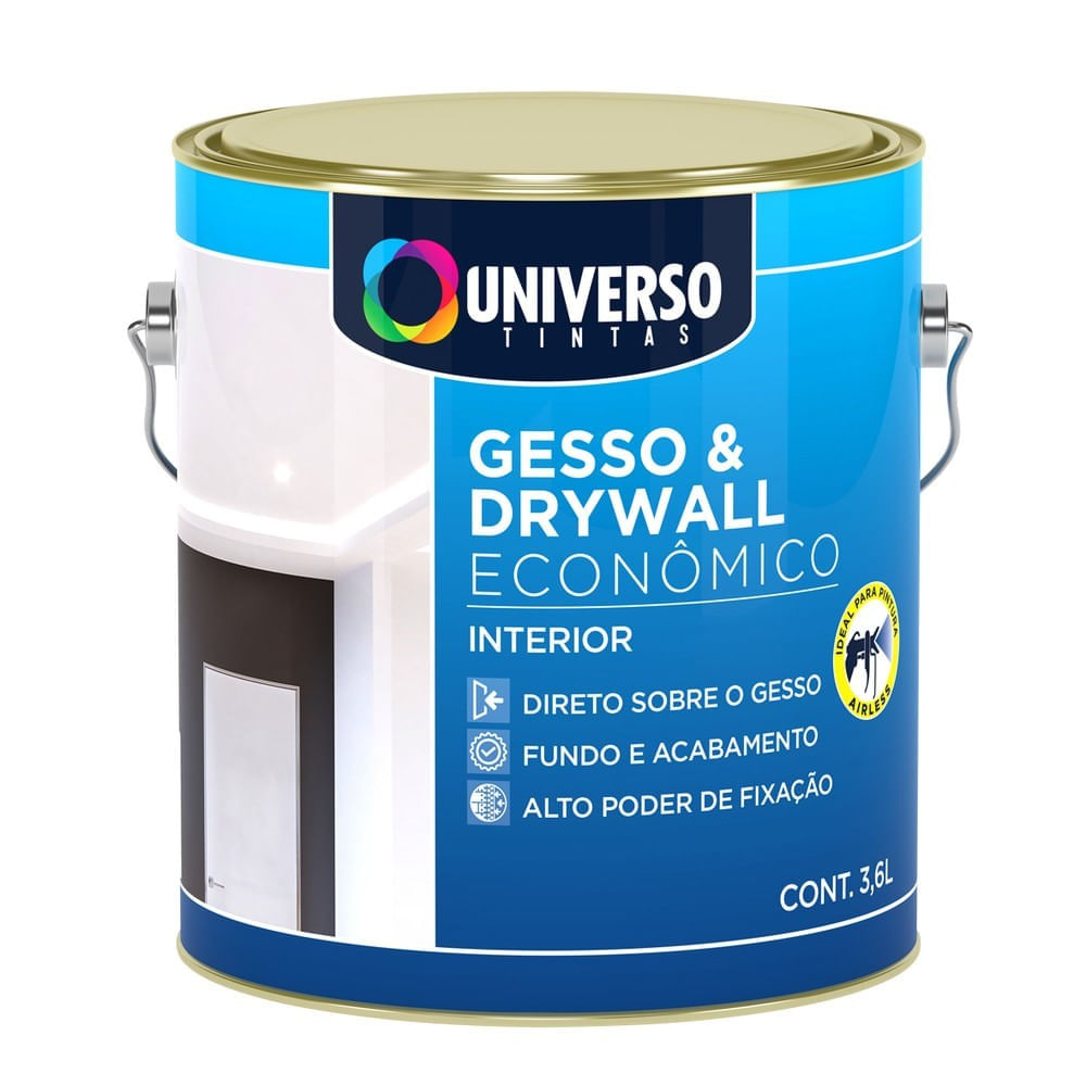 Tinta Para Gesso Galão 3,6 Litros Branco Universo
