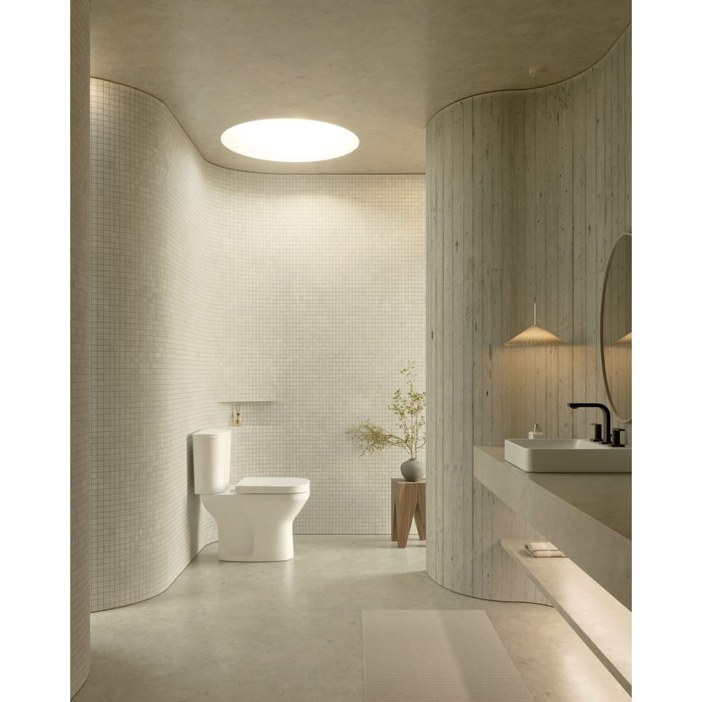 Vaso Sanitário com Caixa Acoplada Span Flow Square Branco Kohler