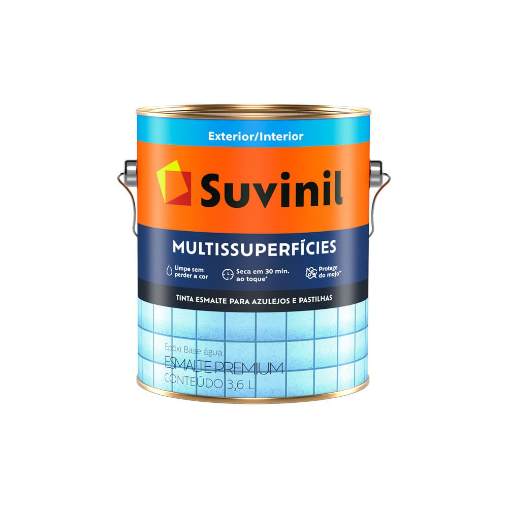 Tinta Suvinil para Banheiro e Cozinha Acetinado Branco 3,6 Litros