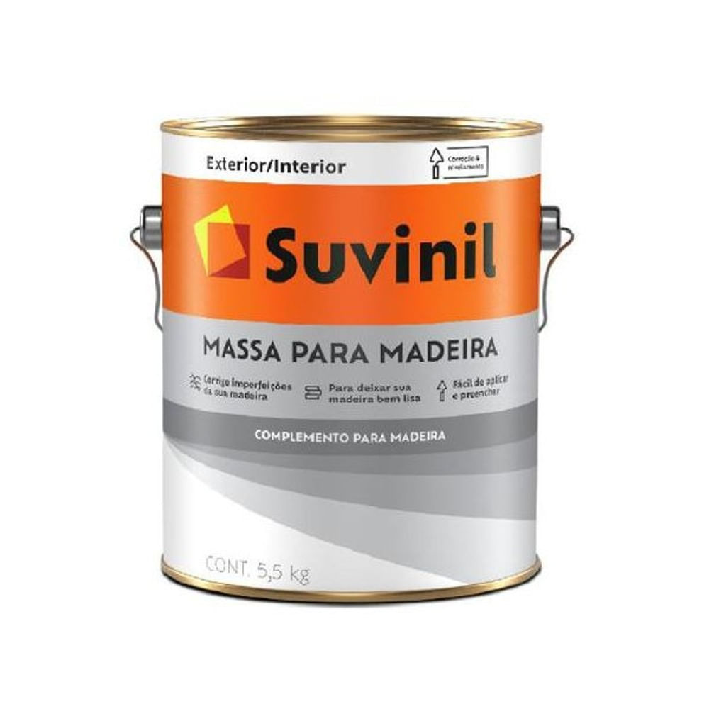 Massa A Oleo Para Madeira Interior E Exterior 3,6 Litros Suvinil
