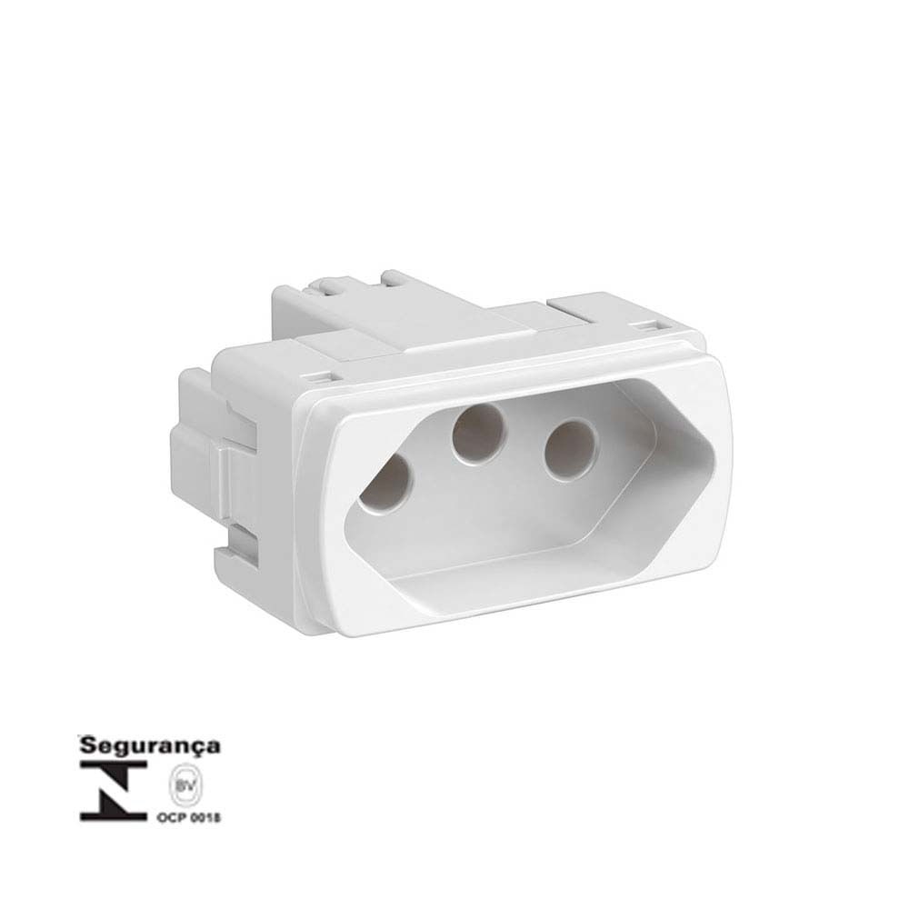 Módulo Tomada 2p T 20a 250v 1m Branco Miluz Schneider