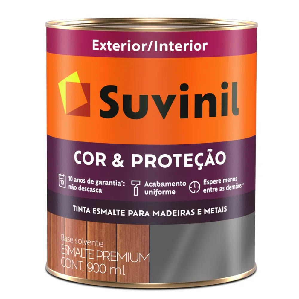 Tinta Esmalte Sintético para Madeiras e Metais Cor e Proteção Tabaco 900ml Suvinil