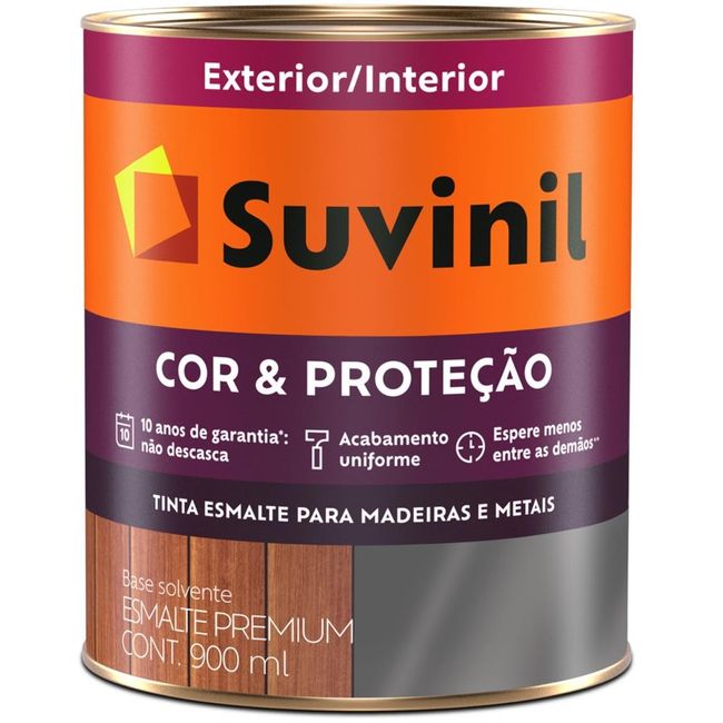 Tinta Esmalte Madeiras e Metais Areia Acetinado 900ml Cor & Proteção Suvinil